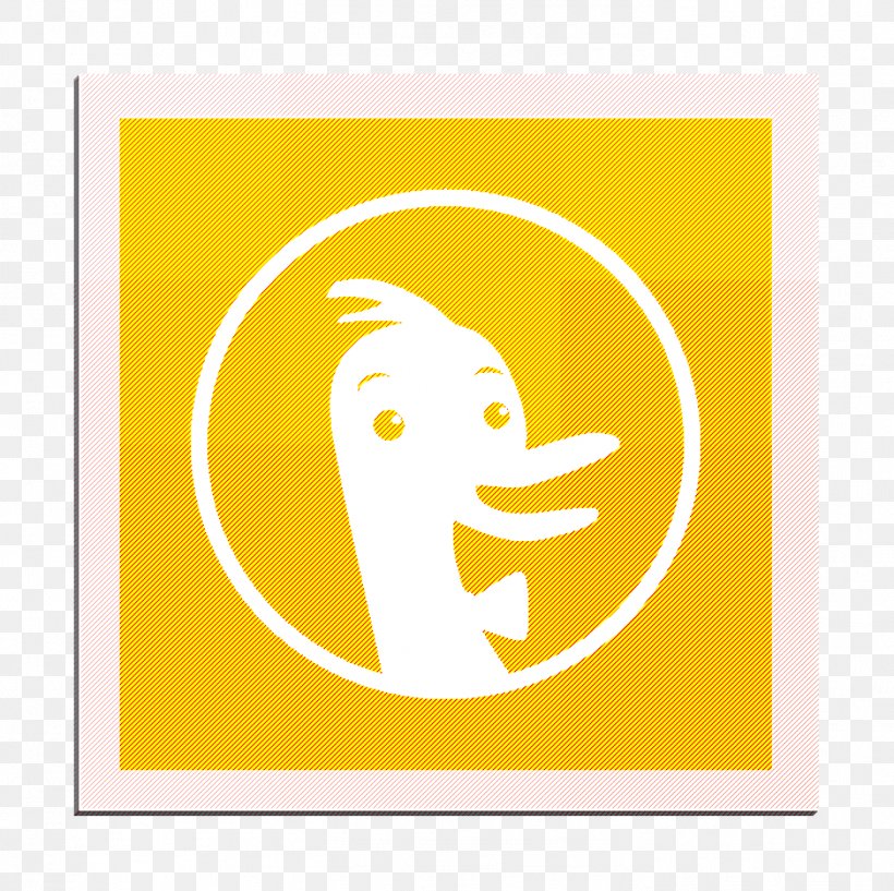 Duckduckgo Icon, PNG, 1404x1400px, Duckduckgo Icon, Cartoon, Logo, Smile, Yellow Download Free