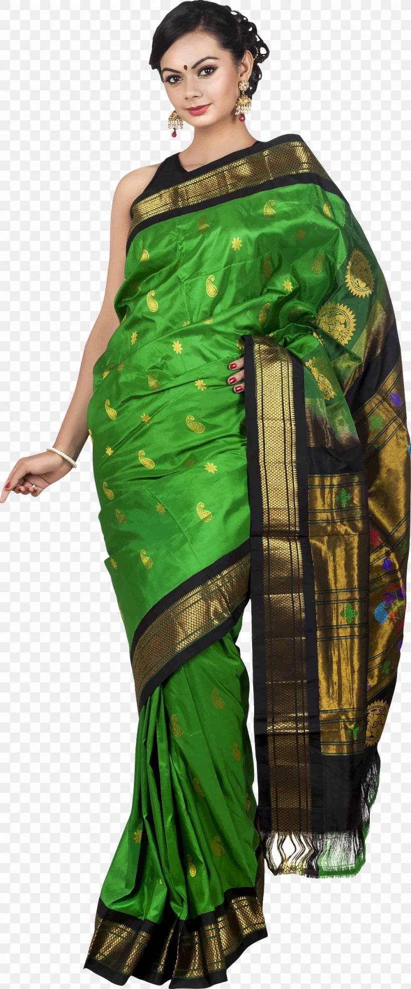 Paithani Wedding Sari Silk, PNG, 998x2400px, Paithani, Blue, Clothing, Fashion Model, Green Download Free