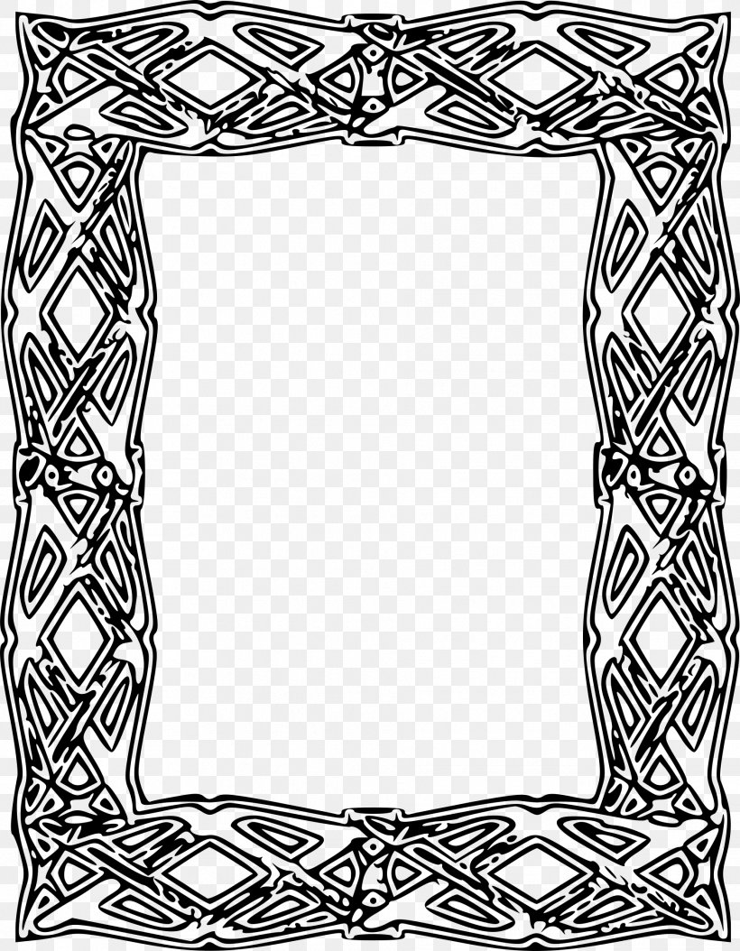 Picture Frame Clip Art, PNG, 1866x2400px, Picture Frame, Area, Black, Black And White, Drawing Download Free