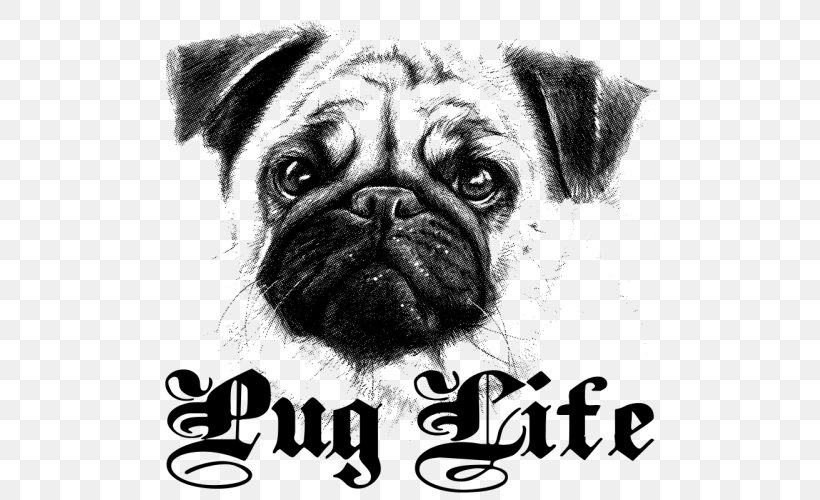 T-shirt I Love My Pug Hoodie, PNG, 537x500px, Tshirt, Black And White, Carnivoran, Clothing, Clothing Sizes Download Free