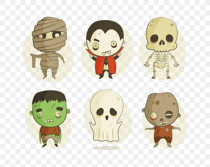 Halloween Cartoon Illustration, PNG, 650x650px, Halloween, Bone, Cartoon, Character, Fictional Character Download Free