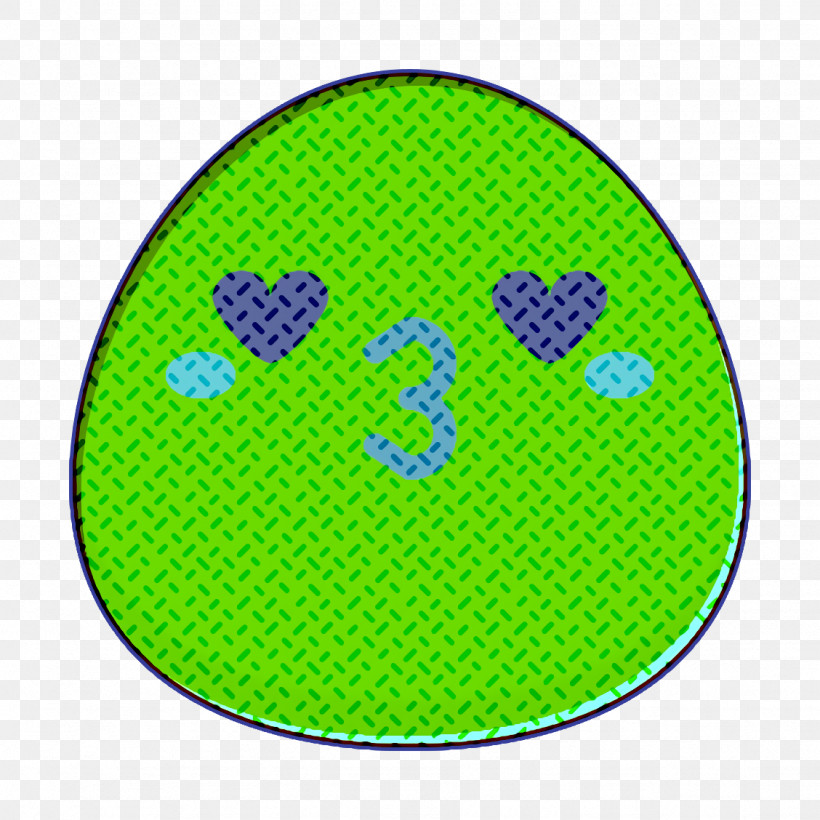 Kiss Icon Emoji Icon, PNG, 1128x1128px, Kiss Icon, Analytic Trigonometry And Conic Sections, Circle, Emoji Icon, Green Download Free
