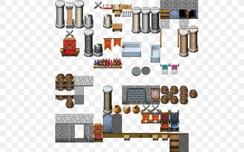 Tile-based Video Game Pixel Art RPG Maker Interior Design Services, PNG, 512x512px, Tilebased Video Game, Art, Bathroom, Digital Art, Electronic Component Download Free