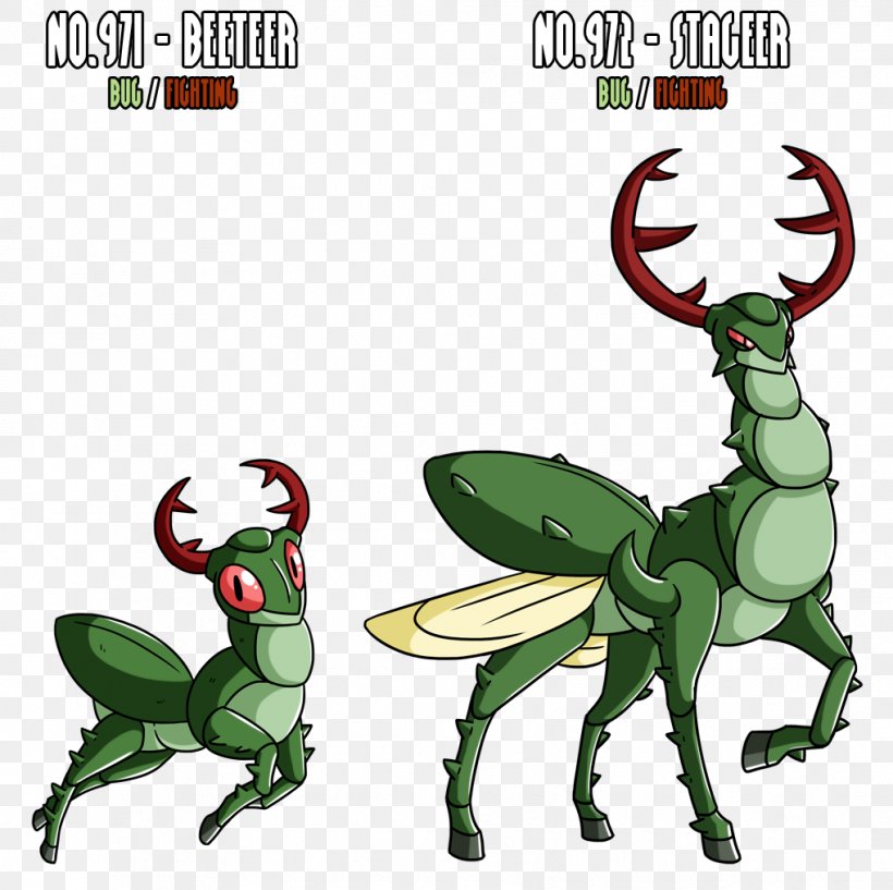 Pokémon Sun And Moon Pokémon Colosseum Reindeer Insect, PNG, 1018x1015px, Pokemon Colosseum, Amphibian, Animal Figure, Art, Cartoon Download Free