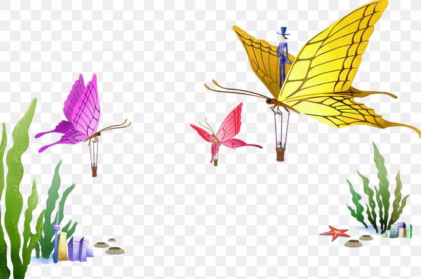 Cartoon Poster Animation Illustration, PNG, 1198x797px, Cartoon, Animation, Art, Butterfly, Fauna Download Free