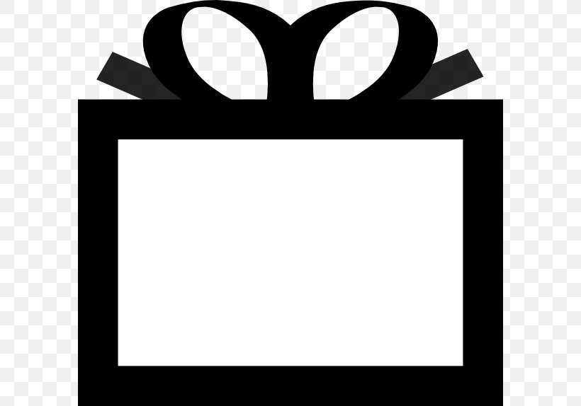 Gift Wrapping Clip Art, PNG, 600x574px, Gift, Black, Black And White, Box, Brand Download Free