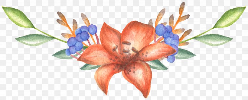 Flower Watercolor Painting, PNG, 3931x1593px, Flower, Art, Color, Cut Flowers, Designer Download Free