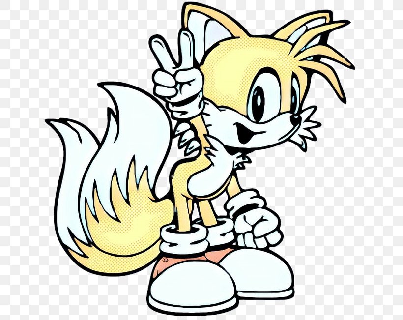 Sonic The Hedgehog Tails Coloring Book Video Games Image, PNG, 643x651px, Sonic The Hedgehog, Art, Black And White, Cartoon, Character Download Free