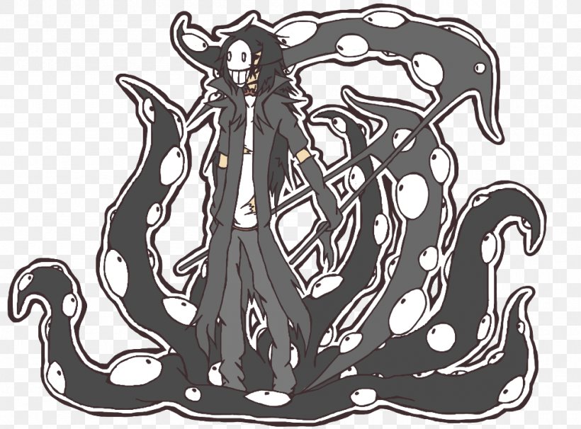 Octopus Legendary Creature Visual Arts Sketch, PNG, 1000x740px, Octopus, Art, Black And White, Drawing, Fictional Character Download Free
