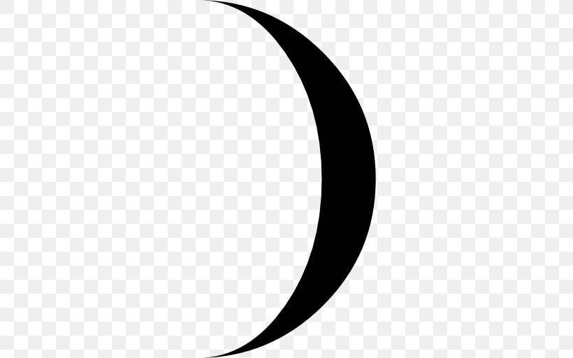 Crescent Lunar Phase Moon Circle, PNG, 512x512px, Crescent, Black, Black And White, Computer, Logo Download Free