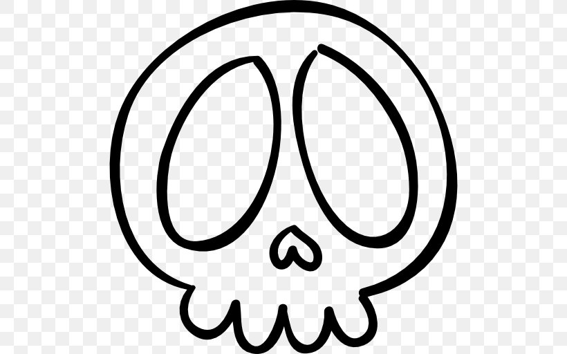 Skull Halloween Bone, PNG, 512x512px, Skull, Area, Black, Black And White, Bone Download Free