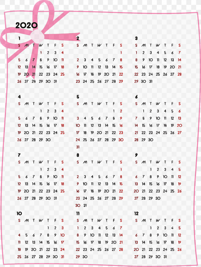 2020 Yearly Calendar Printable 2020 Yearly Calendar Year 2020 Calendar, PNG, 2254x3000px, 2020 Calendar, 2020 Yearly Calendar, Calendar, Line, Printable 2020 Yearly Calendar Download Free