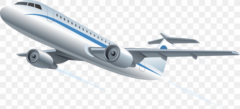 Airplane Aircraft Transport Clip Art, PNG, 2358x1071px, Airplane, Aerospace Engineering, Air Travel, Airbus, Aircraft Download Free