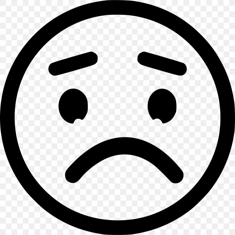 Sadness Emoticon Smiley, PNG, 980x980px, Sadness, Black And White, Blog, Emoticon, Emotion Download Free