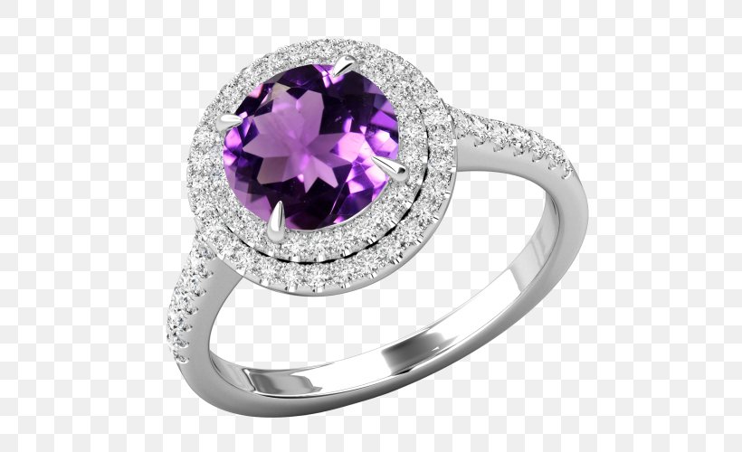 Amethyst Engagement Ring Diamond Jewellery, PNG, 500x500px, Amethyst, Body Jewelry, Diamond, Diamond Clarity, Engagement Ring Download Free