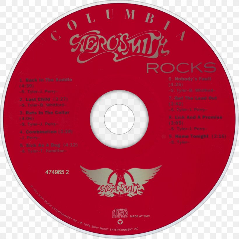 Compact Disc Rocks Aerosmith Toys In The Attic Draw The Line, PNG, 1000x1000px, Watercolor, Cartoon, Flower, Frame, Heart Download Free