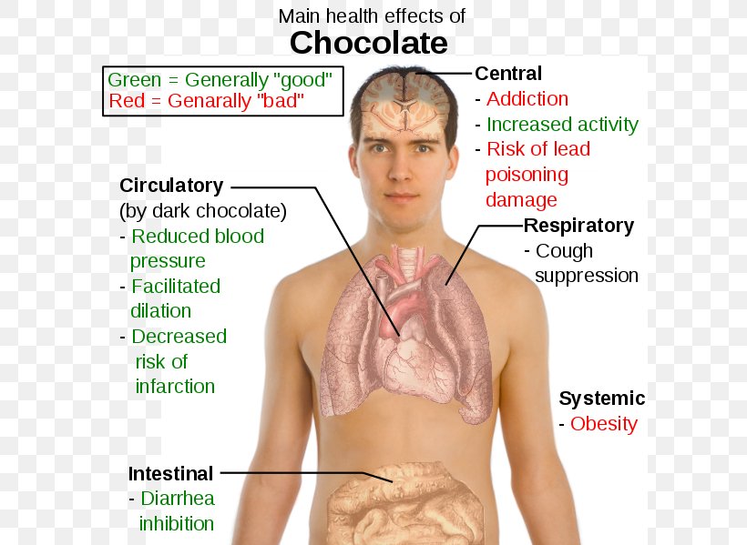 Dark Chocolate Cocoa Solids Health Effects Of Chocolate Cocoa Bean, PNG, 603x599px, Watercolor, Cartoon, Flower, Frame, Heart Download Free