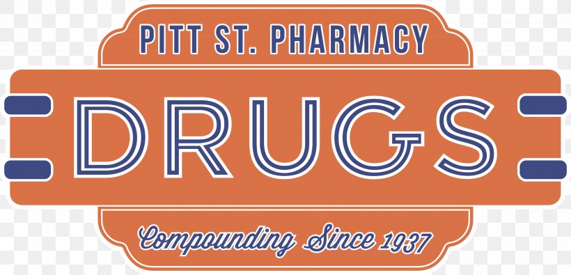 Pitt Street Pharmacy Compounding Pharmacist Pharmaceutical Drug, PNG, 3056x1473px, Pharmacy, Area, Brand, Compounding, Logo Download Free