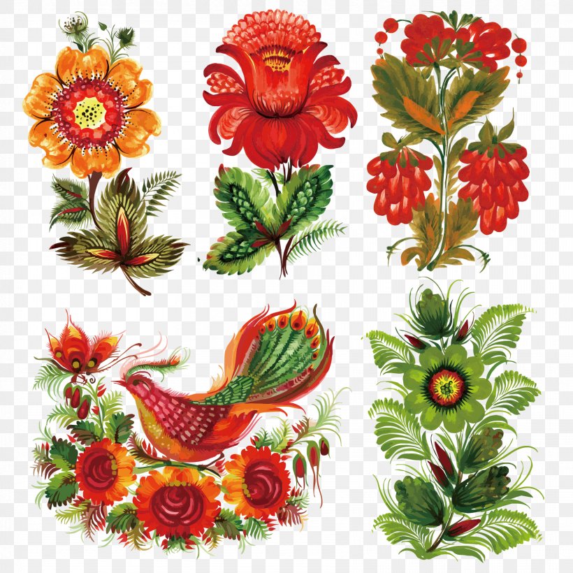 Painting Folk Art Ornament Decorative Arts, PNG, 1667x1667px, Painting, Art, Chrysanths, Cut Flowers, Dahlia Download Free