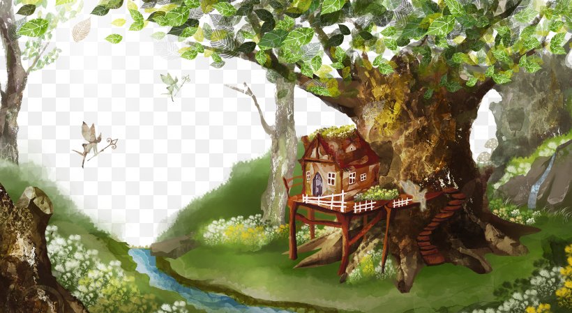 Forest Cartoon Illustration, PNG, 1961x1074px, Forest, Advertising, Animation, Branch, Cartoon Download Free