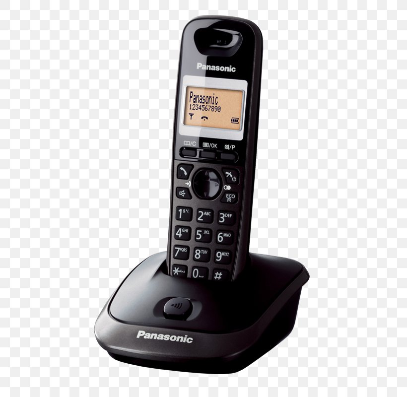 Panasonic DECT KX-TG2511PDT Black Cordless Telephone Home & Business Phones Panasonic KX-TG1611SPH, PNG, 800x800px, Telephone, Answering Machine, Caller Id, Cellular Network, Cordless Telephone Download Free