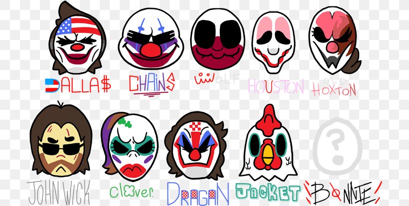 Payday 2 Jacket Video Games Mask, PNG, 714x413px, Payday 2, Emoticon, Game, Hotline Miami, Jacket Download Free