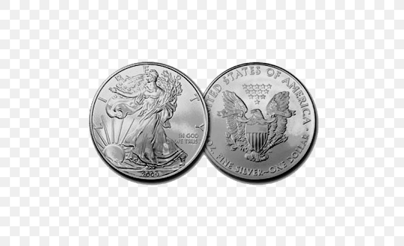 The Bullion Bank American Silver Eagle Proof Coinage, PNG, 500x500px, Silver, American Silver Eagle, Bullion, Coin, Currency Download Free