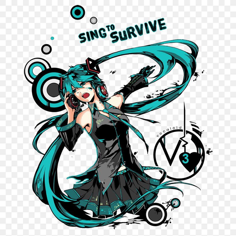 Hatsune Miku Singing Vocaloid Clip Art, PNG, 700x823px, Watercolor, Cartoon, Flower, Frame, Heart Download Free