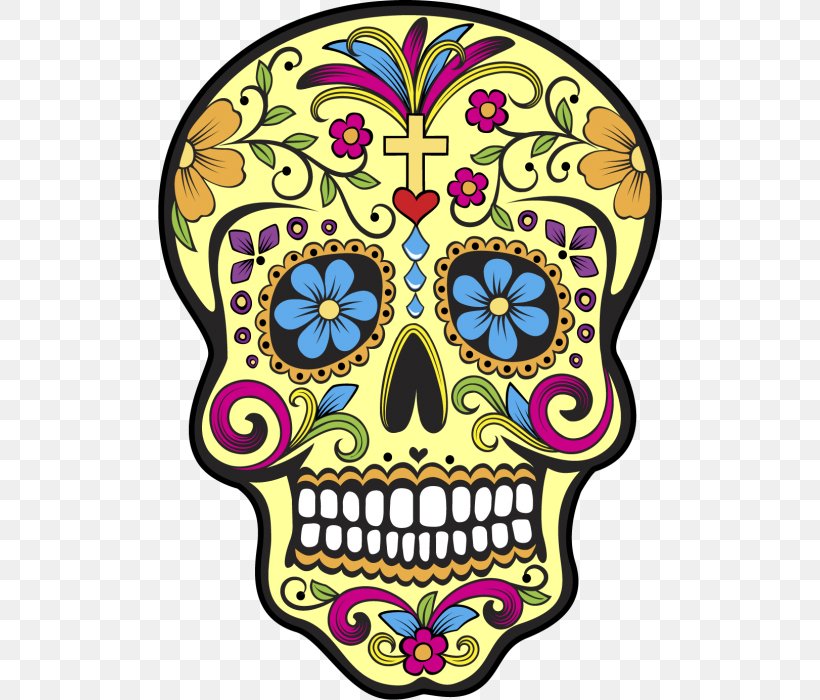 La Calavera Catrina Mexican Cuisine Day Of The Dead Skull, PNG, 504x700px, Calavera, Altar, Art, Bone, Candy Download Free