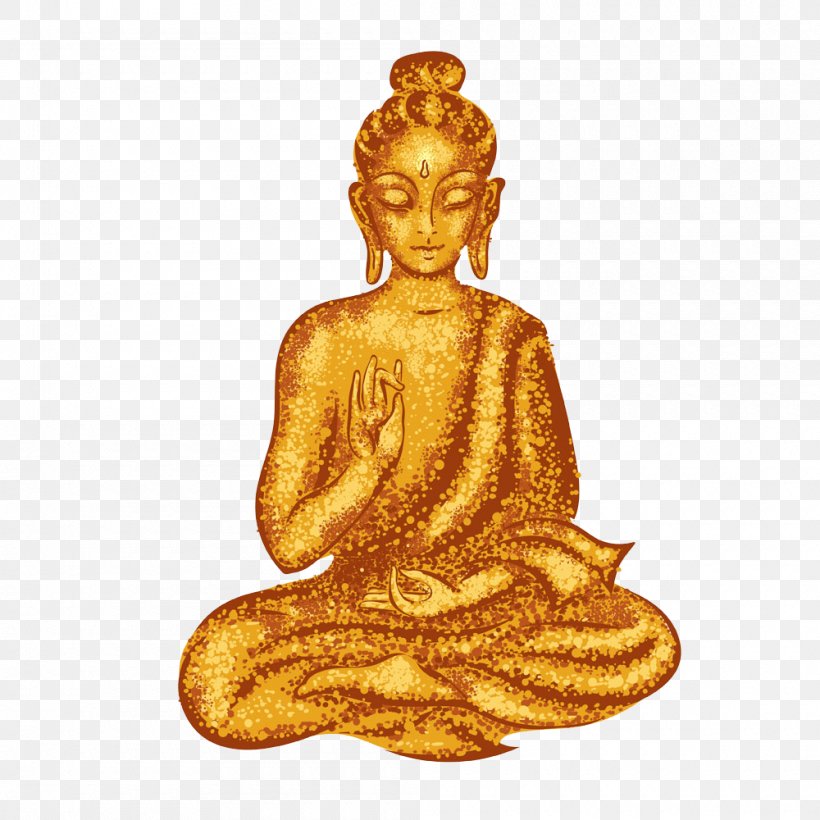 Seated Buddha From Gandhara Buddhism Buddhahood Illustration, PNG, 1000x1000px, Seated Buddha From Gandhara, Bodhisattva, Buddhahood, Buddharupa, Buddhism Download Free
