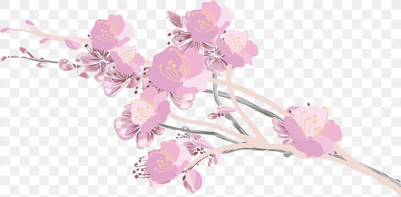Cherry Blossom Ink Computer File, PNG, 2052x1012px, Cherry Blossom, Blossom, Branch, Bu1ed9 Mu1ef1c Nang, Cerasus Download Free