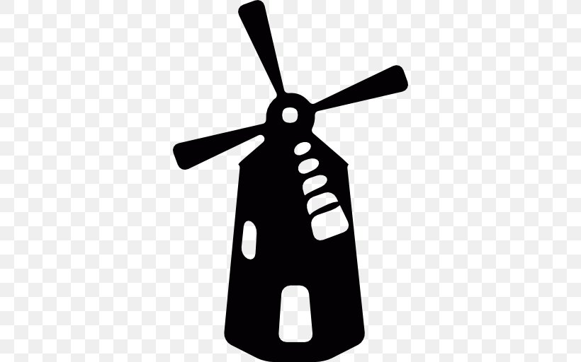 Black And White Technology Black, PNG, 512x512px, Windmill, Black, Black And White, Database, Mill Download Free