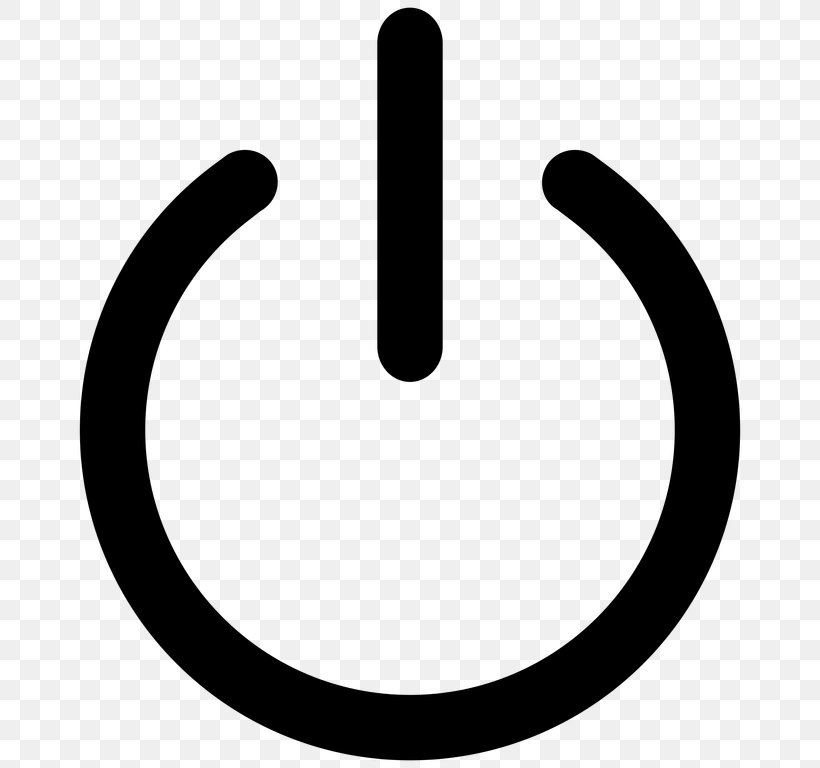 Power Symbol Clip Art, PNG, 768x768px, Power Symbol, Black And White, Button, Electricity, Symbol Download Free