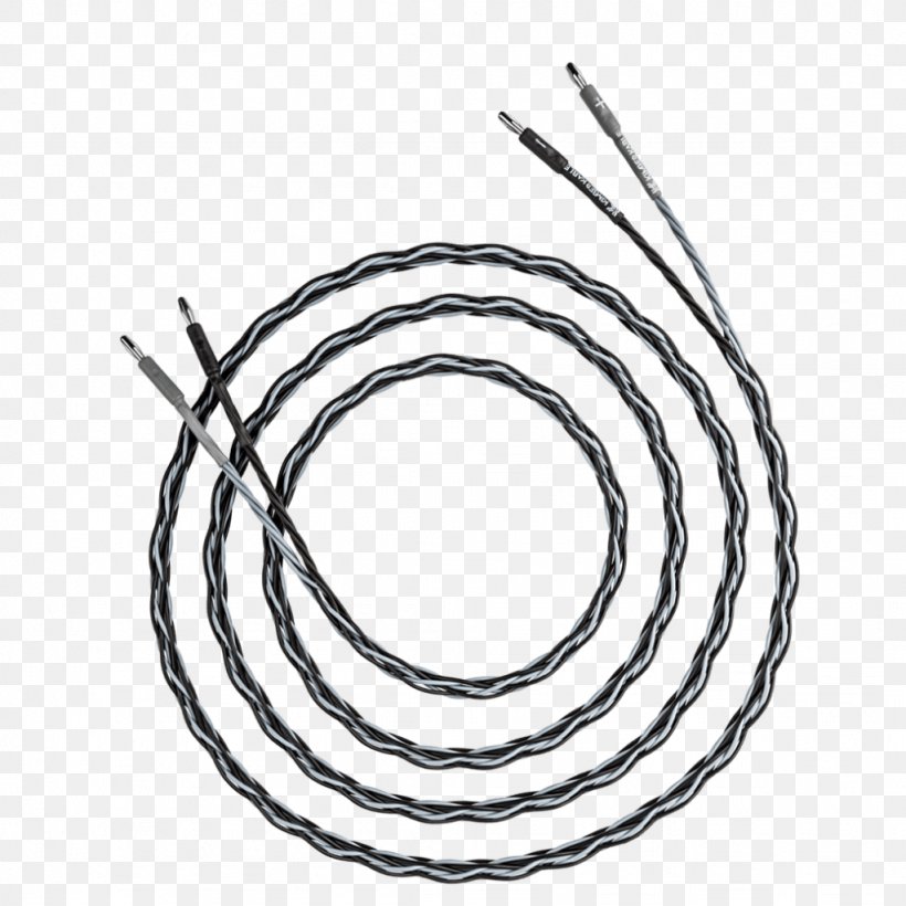 Wire Electrical Cable Sound Banana Connector Loudspeaker, PNG, 1024x1024px, Wire, Altec Lansing, Banana Connector, Biwiring, Black And White Download Free