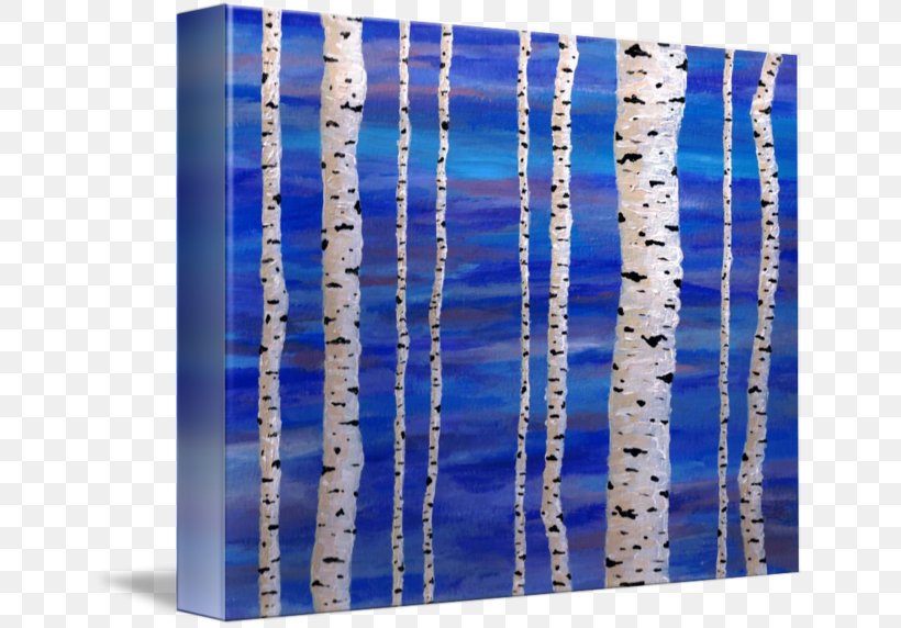 Birch Canvas Print Tree Printing, PNG, 650x572px, Birch, Blue, Canvas, Canvas Print, Cargo Download Free