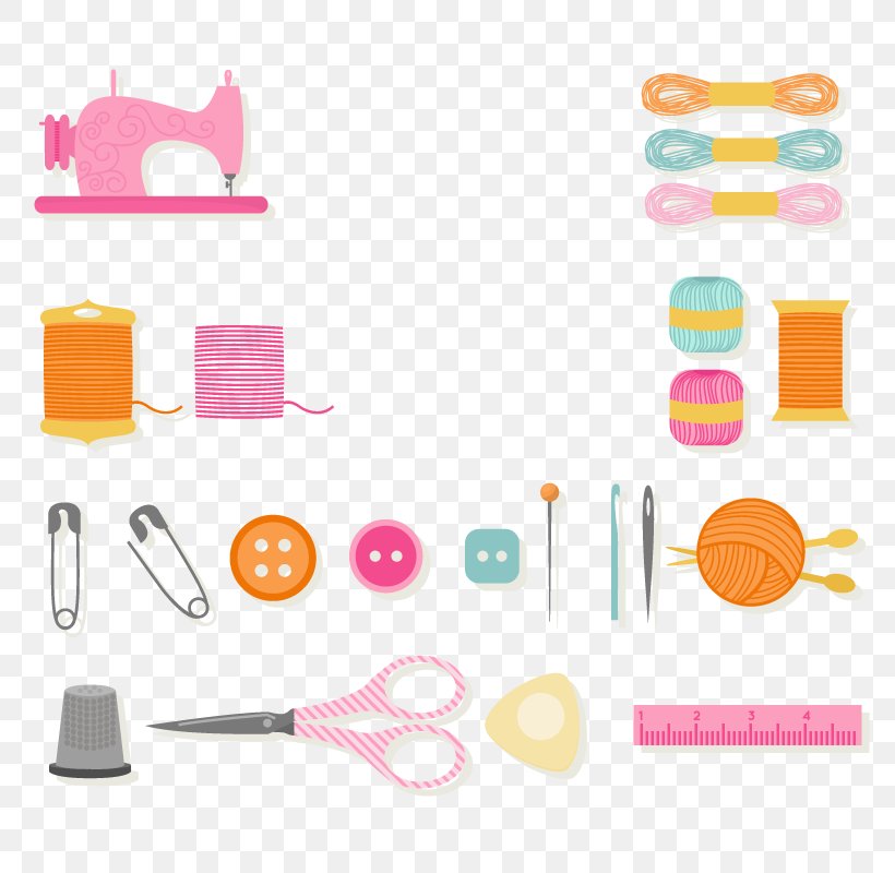 Sewing Needle Sewing Machine Euclidean Vector Yarn, PNG, 800x800px, Sewing, Button, Hobby, Mannequin, Photography Download Free