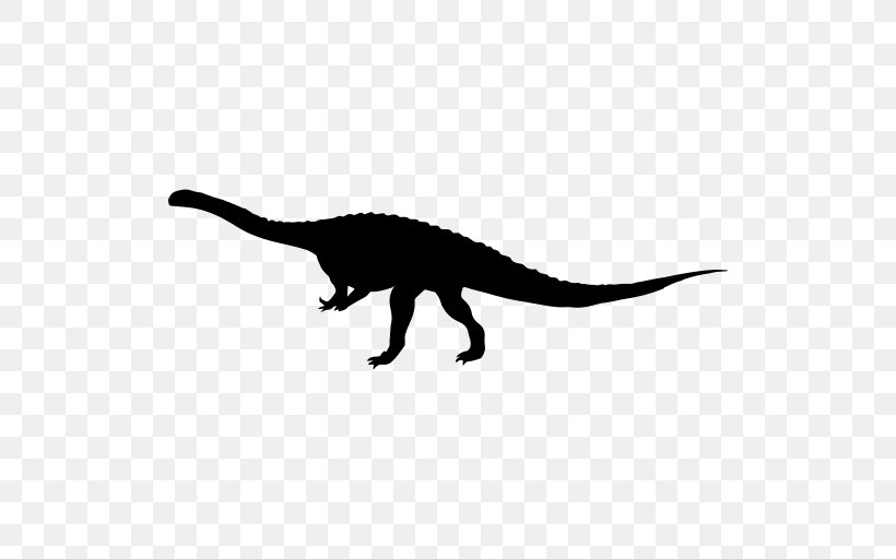 Vector Graphics Dinosaur Massospondylus Silhouette, PNG, 512x512px, Dinosaur, Animal Figure, Blackandwhite, Claw, Drawing Download Free