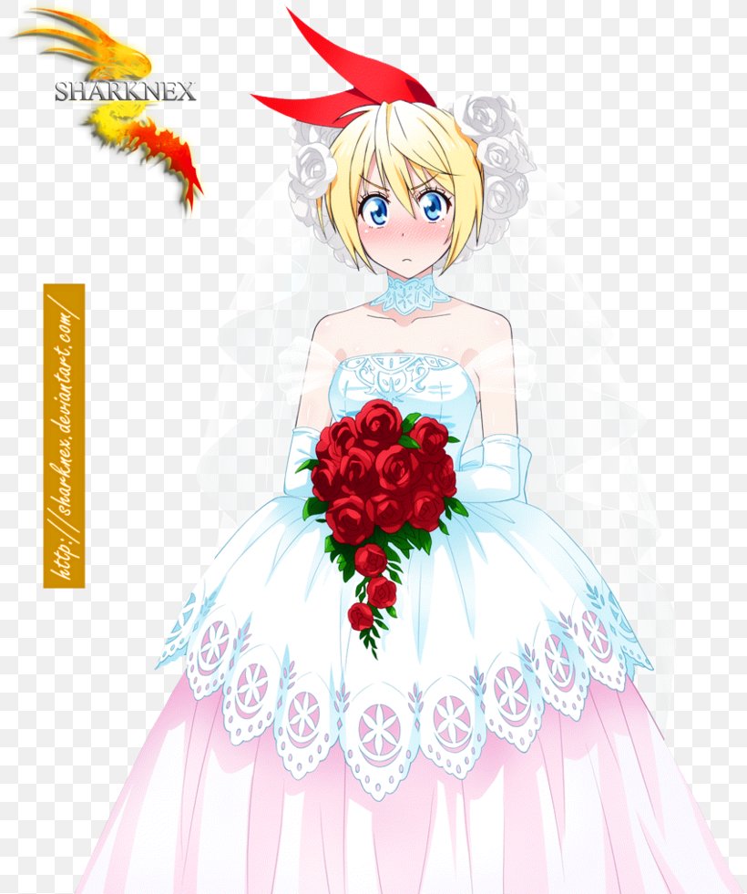 Wedding Dress Gown Nisekoi, PNG, 814x981px, Watercolor, Cartoon, Flower, Frame, Heart Download Free