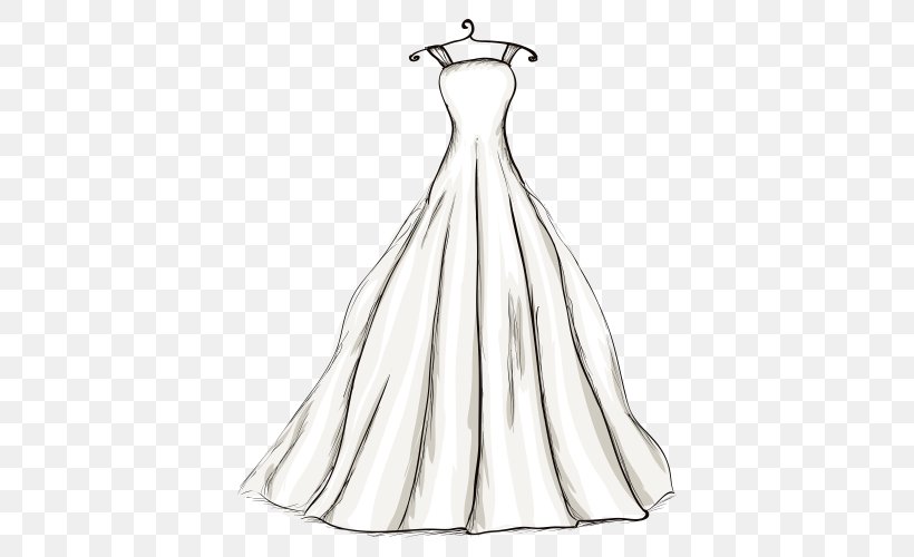 Wedding Dress Peyrusse-le-Roc Party Dress, PNG, 500x500px, Wedding Dress, Banquet Hall, Black And White, Bridal Clothing, Bridal Party Dress Download Free