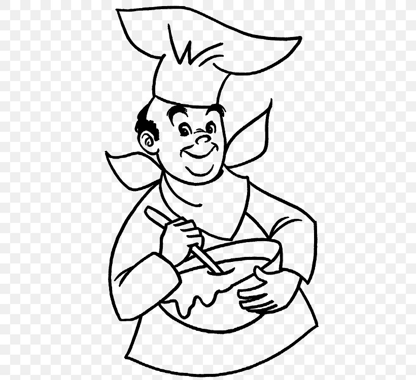 Chef's Uniform Coloring Book Cooking Child, PNG, 536x750px, Chef, Arm, Art, Black And White, Child Download Free