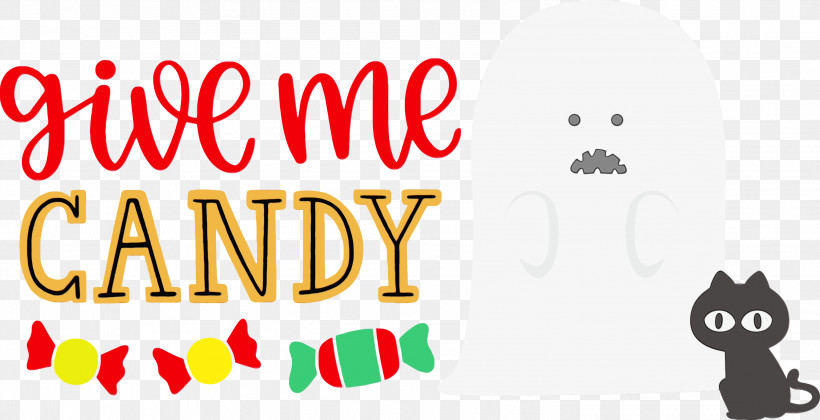 Logo Cartoon Meter Line Happiness, PNG, 2999x1538px, Give Me Candy, Biology, Cartoon, Geometry, Halloween Download Free