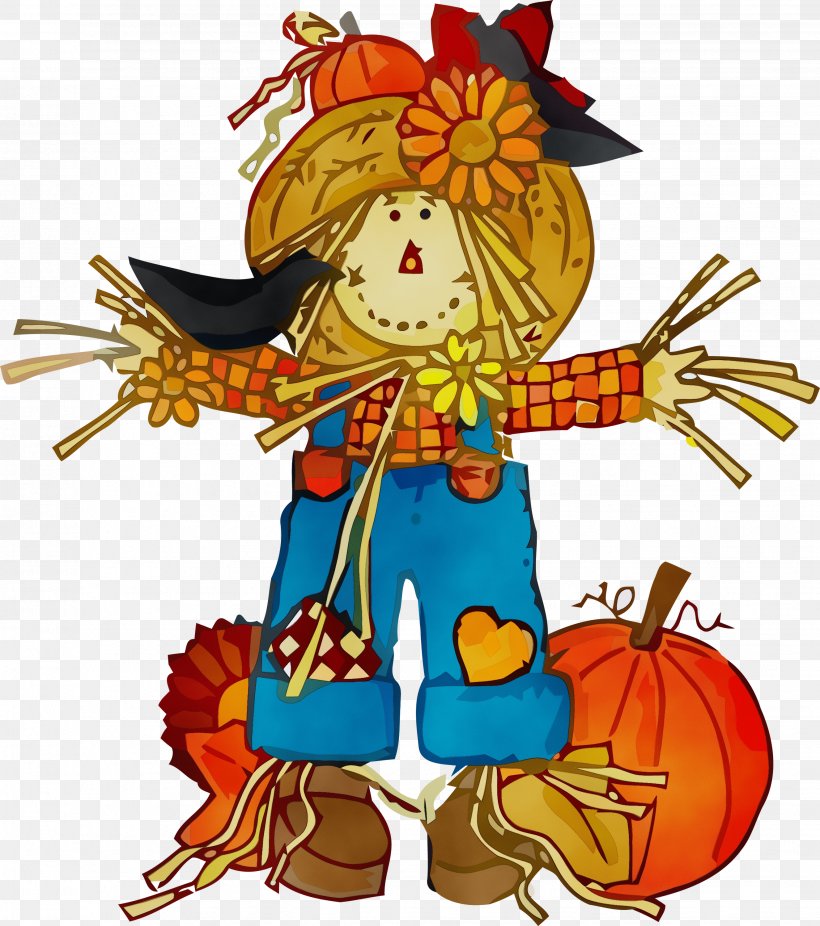 Scarecrow Cartoon, PNG, 2653x2999px, Scarecrow, Autumn, Cartoon, Paint, Pumpkin Download Free