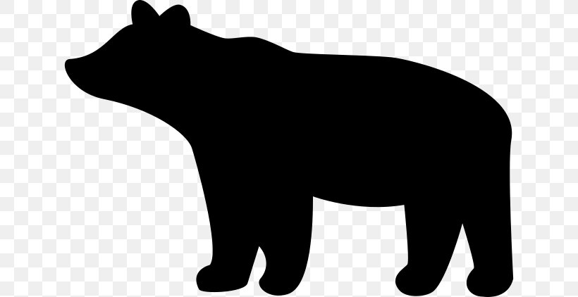 American Black Bear Giant Panda Silhouette Clip Art, PNG, 640x422px, American Black Bear, Art, Bear, Black, Black And White Download Free