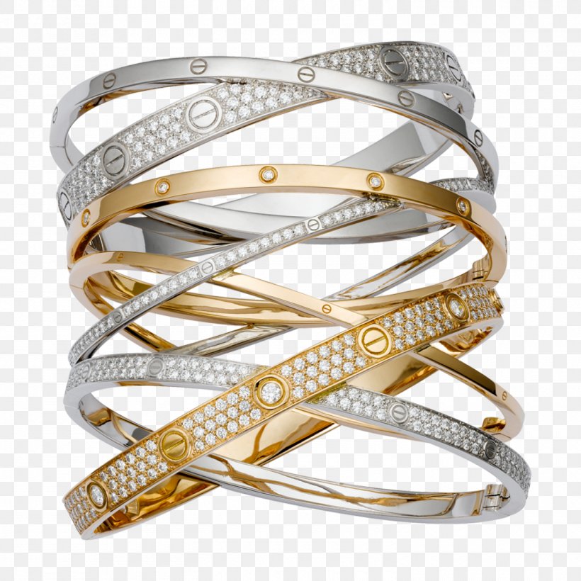 Cartier Earring Love Bracelet Bangle, PNG, 1500x1500px, Cartier, Bangle, Bracelet, Cartier Tank, Colored Gold Download Free