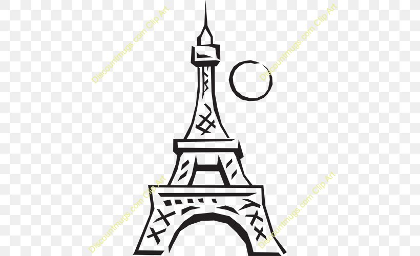 Eiffel Tower Cartoon Clip Art, PNG, 500x500px, Eiffel Tower, Animation, Area, Artwork, Black Download Free