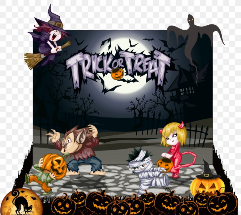 Halloween Illustration, PNG, 1024x915px, Halloween, Cartoon, Festival, Fiction, Games Download Free