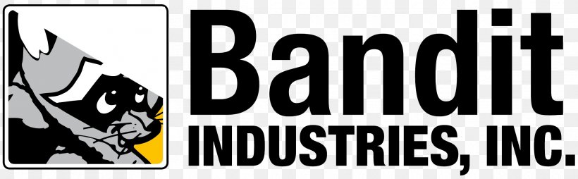 Bandit Industries Inc Heavy Machinery Stump Grinder Skid-steer Loader Tractor, PNG, 2390x743px, Heavy Machinery, Black And White, Bobcat Company, Brand, Excavator Download Free