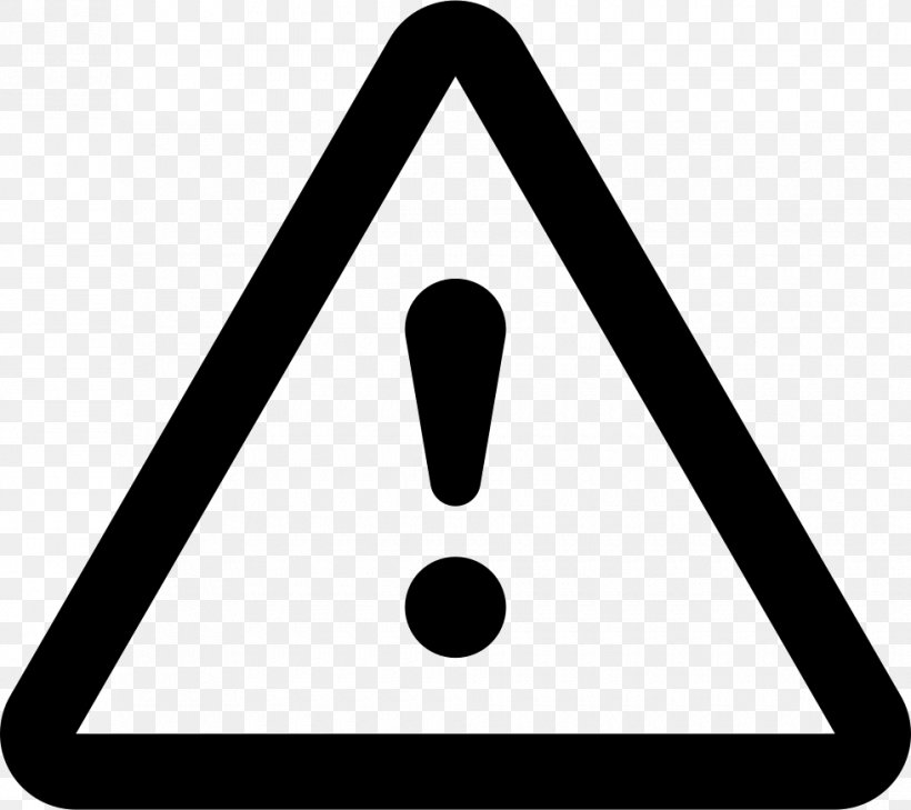 Warning Sign Exclamation Mark Clip Art, PNG, 980x872px, Warning Sign, Advarselstrekant, Area, Black And White, Exclamation Mark Download Free