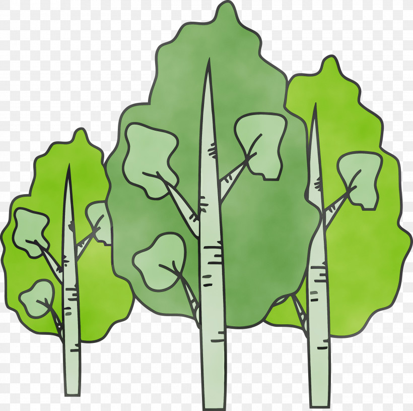 Green Leaf Plant Tree, PNG, 3000x2983px, Cartoon Tree, Green, Leaf, Paint, Plant Download Free