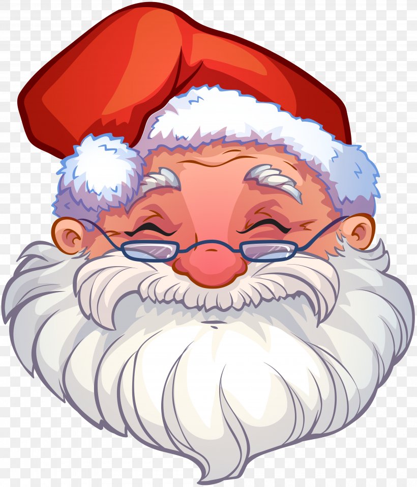 Santa Claus Smile Royalty-free Clip Art, PNG, 4000x4671px, Watercolor, Cartoon, Flower, Frame, Heart Download Free